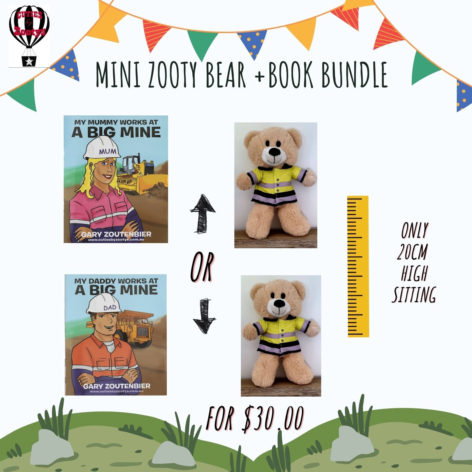 Mini Zooty Bear + Big Mine Book