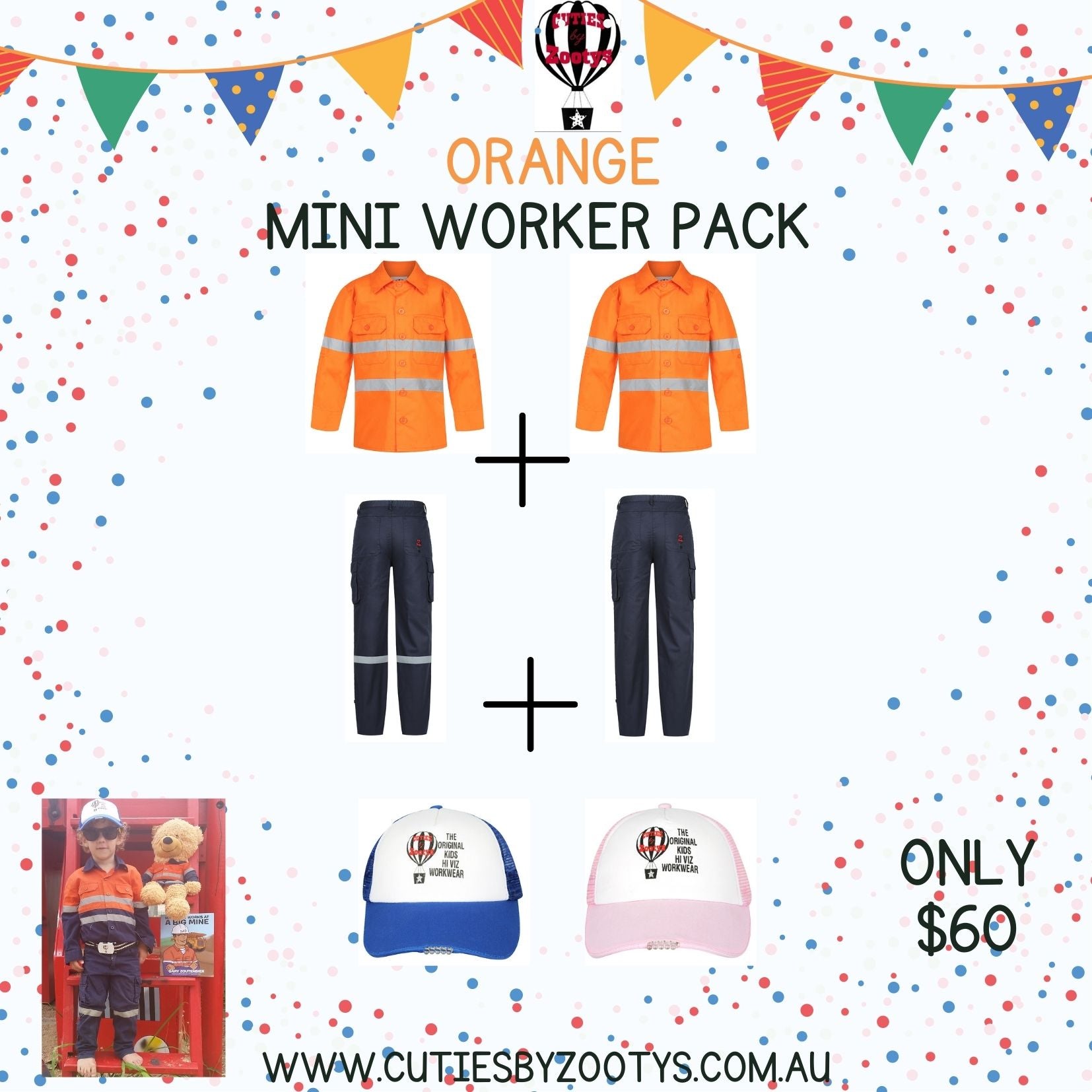 Hi Vis - Orange - Mini Worker Pack